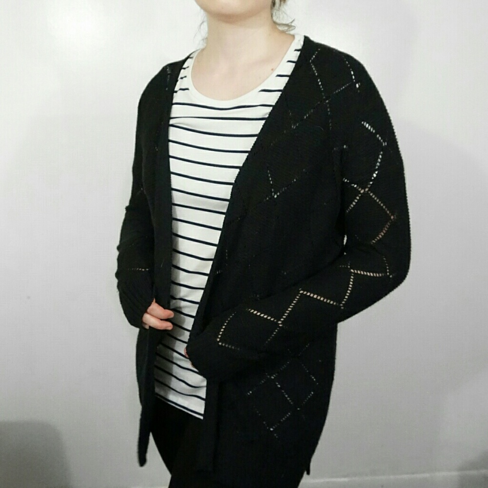 LOFT diamond patterned cardigan